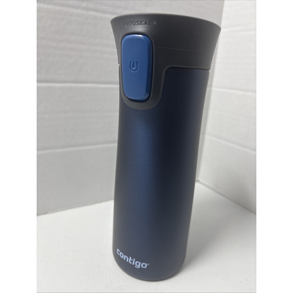 Contigo AUTOSEAL Insulated Stainless Steel Blue Tumbler /w Lid Push Button 16oz